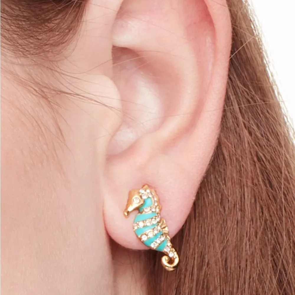 New  Kate Spade  Seahorse Stud Earrings - Picture 5 of 8